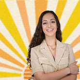 Aperturee - Hier kommt der gelb gestreifte Backsteinmauer Hintergrund Son